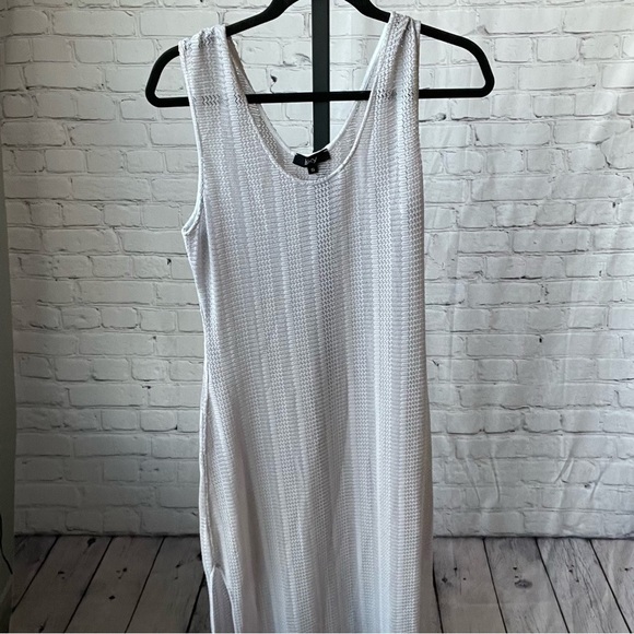 Sky Other - Sky Light Gray Maxi Sheer Swim Cover Up Size Small